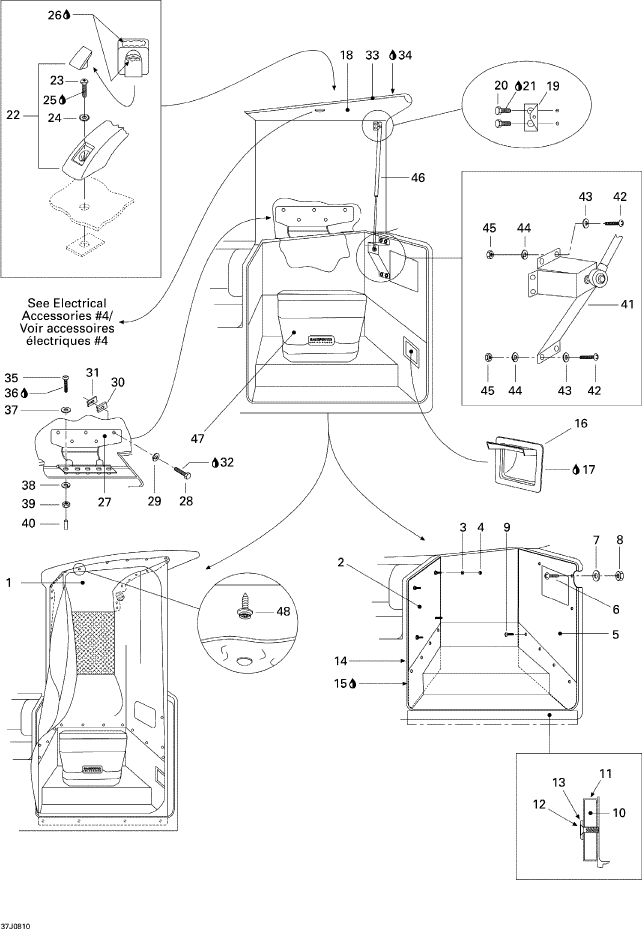Fits 2000-2012 Sea-Doo Boats Phillips Screw M6 X 35, OEM Part # 208663560