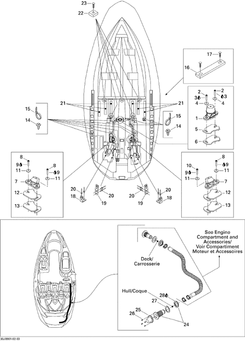 Fits 1997-2012 Sea-Doo Boats Thru Hull Fitting, OEM Part # 204060071