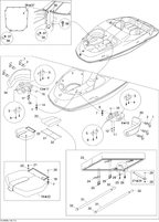 Fits 1996-2012 Sea-Doo Boats Snap Base, OEM Part # 204000083