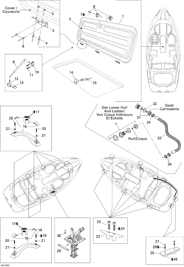 Fits 1998-2012 Sea-Doo Boats Socket Screw M6 X 25, OEM Part # 205462560