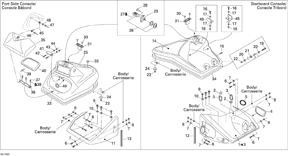 Fits 1996-2012 Sea-Doo Boats Hex. Screw M6 X 45, OEM Part # 207064560
