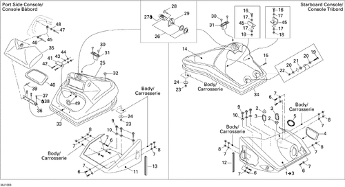 Fits 1996-2012 Sea-Doo Boats Hex. Screw M6 X 45, OEM Part # 207064560