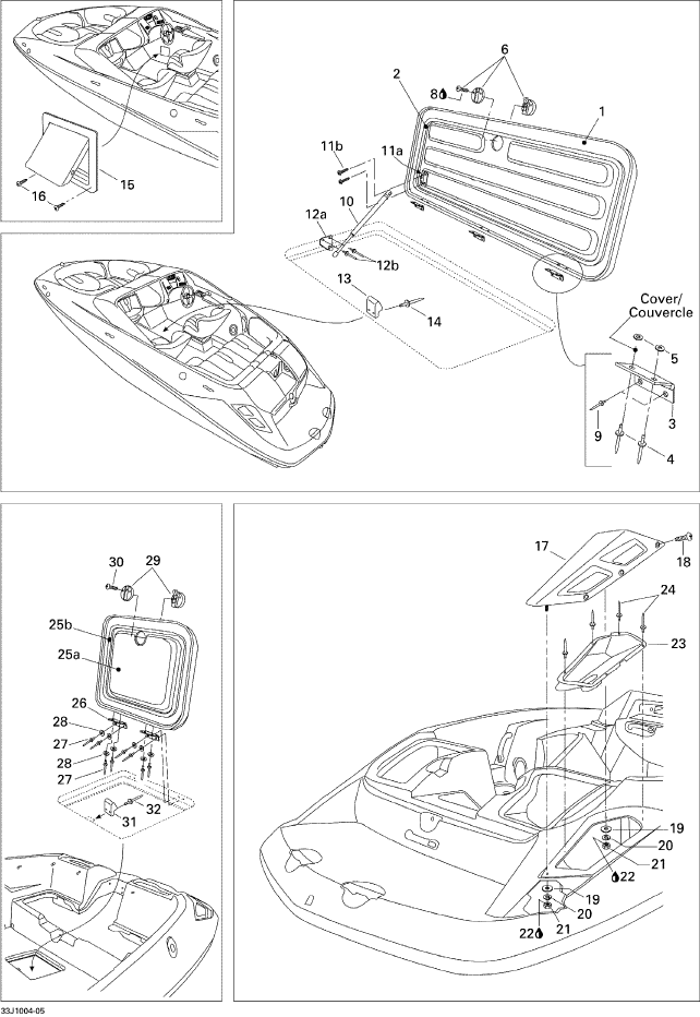 Fits 1996-2011 Sea-Doo Boats Screw M5 X 16, OEM Part # 208651660