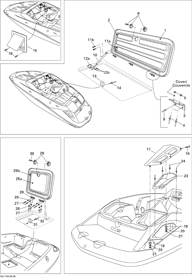 Fits 1996-2011 Sea-Doo Boats Screw M5 X 16, OEM Part # 208651660