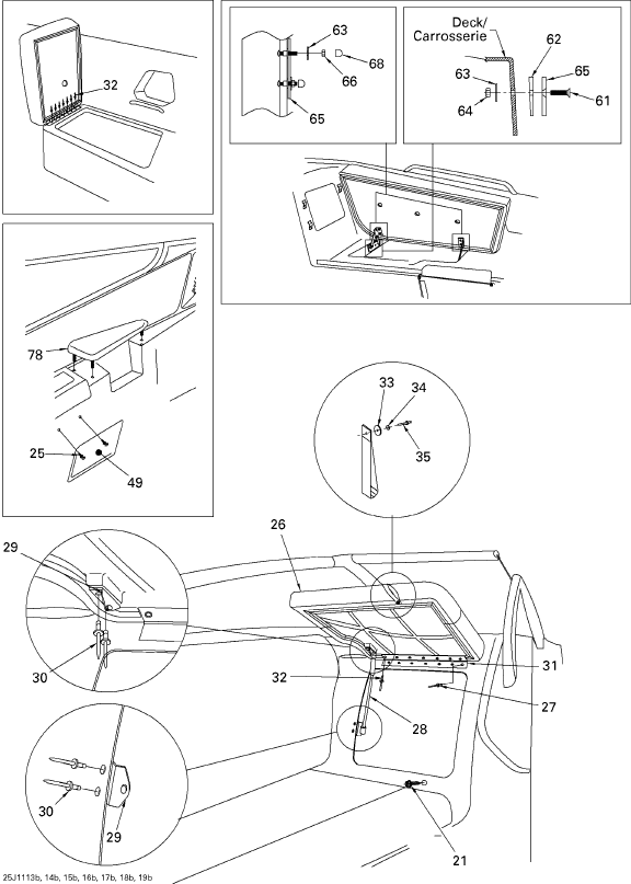 Fits 1996-2012 Sea-Doo Boats Snap Base, OEM Part # 204000083