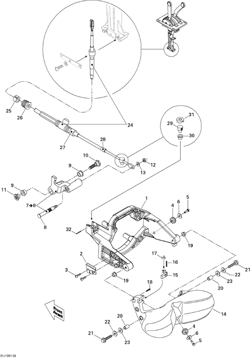 Fits 2003-2012 Sea-Doo Boats Shoulder Screw, OEM Part # 204100124