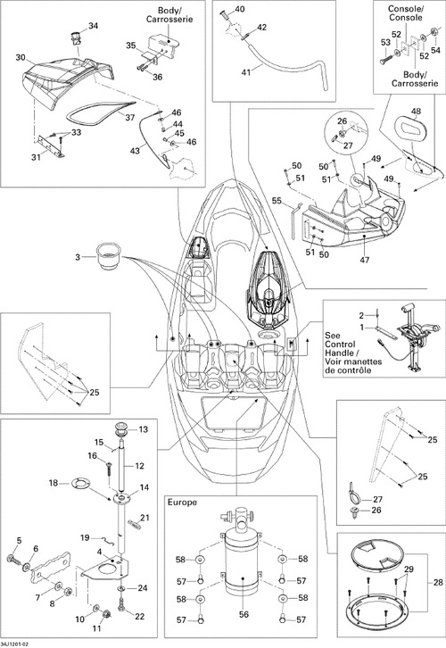 Fits 1996-2012 Sea-Doo Boats Phillips Screw M6 X 40, OEM Part # 208564060
