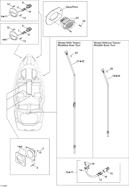 Fits 1997-2012 Sea-Doo Boats Bulb, OEM Part # 204470081