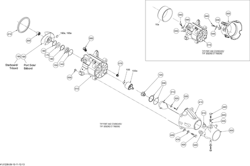 Fits 2005-2012 Sea-Doo Boats Steering Nozzle, Black, OEM Part # 271001787