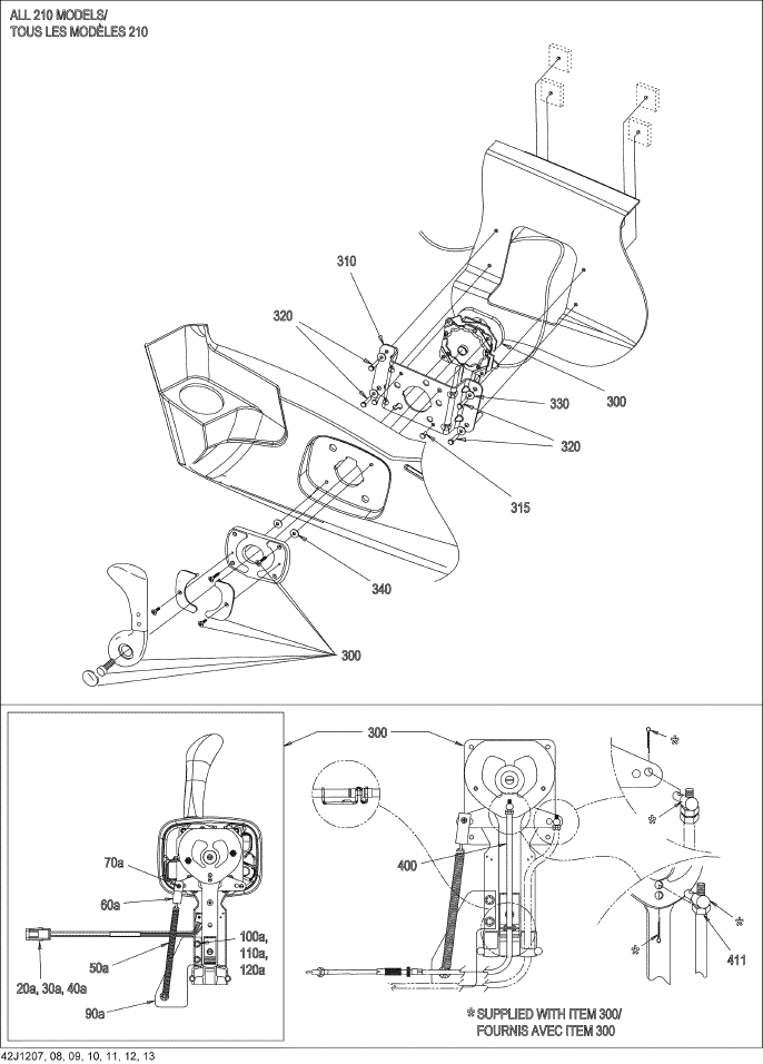 Fits 2008-2012 Sea-Doo Boats Bracket, Stainless Steel, OEM Part # 204390526