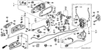 New 1994-2006 Fits Honda Accord Protector, L. Door Lock, Part # 72157-SV2-003
