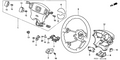 Honda New 1996-2000 Fits Honda Civic Cap, R. Body Cover *NH178L* (EXCEL CHARCOAL), Part # 78514-S04-N61ZB