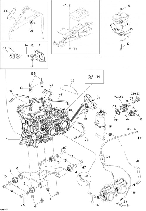 Fits 2004-2007 Ski-Doo GSX 600 HO SDI / GSX LTD 600 HO SDI Models Throttle Cable, OEM Part # 512060087