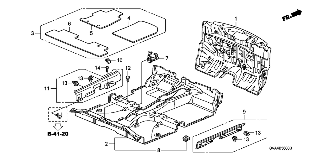 New 2006-2011 Fits Honda Civic Garnish Assy., R. Side *NH167L* (GRAPHITE BLACK), Part # 84201-SVA-A00ZC
