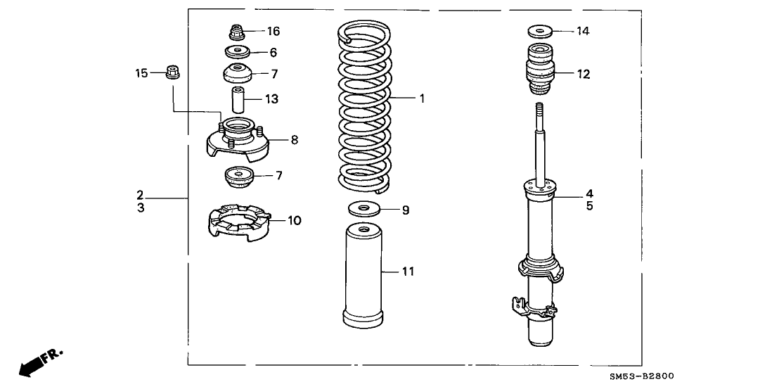 Honda New 1992 Fits Honda Accord Front Spring, Part # 51401-SM5-G23
