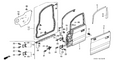 Honda New 1995-1998 Fits Honda Odyssey Left Front Door Sub-Seal, Part # 72365-SX0-003