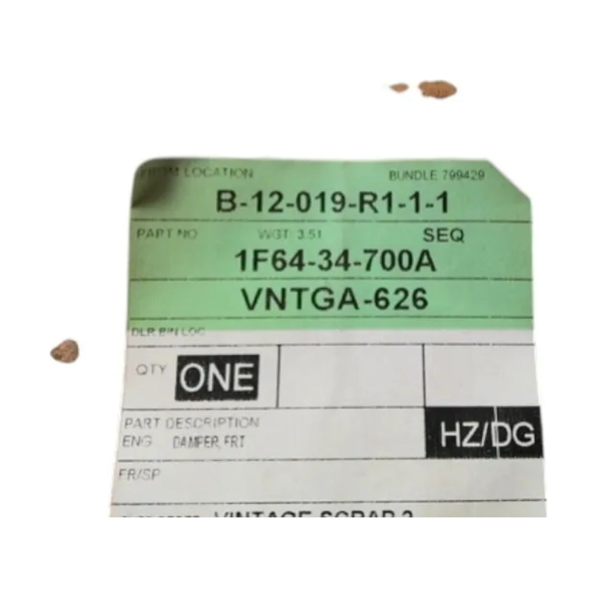 Fits Mazda Damper Frt, OEM Part # 1F6434700A