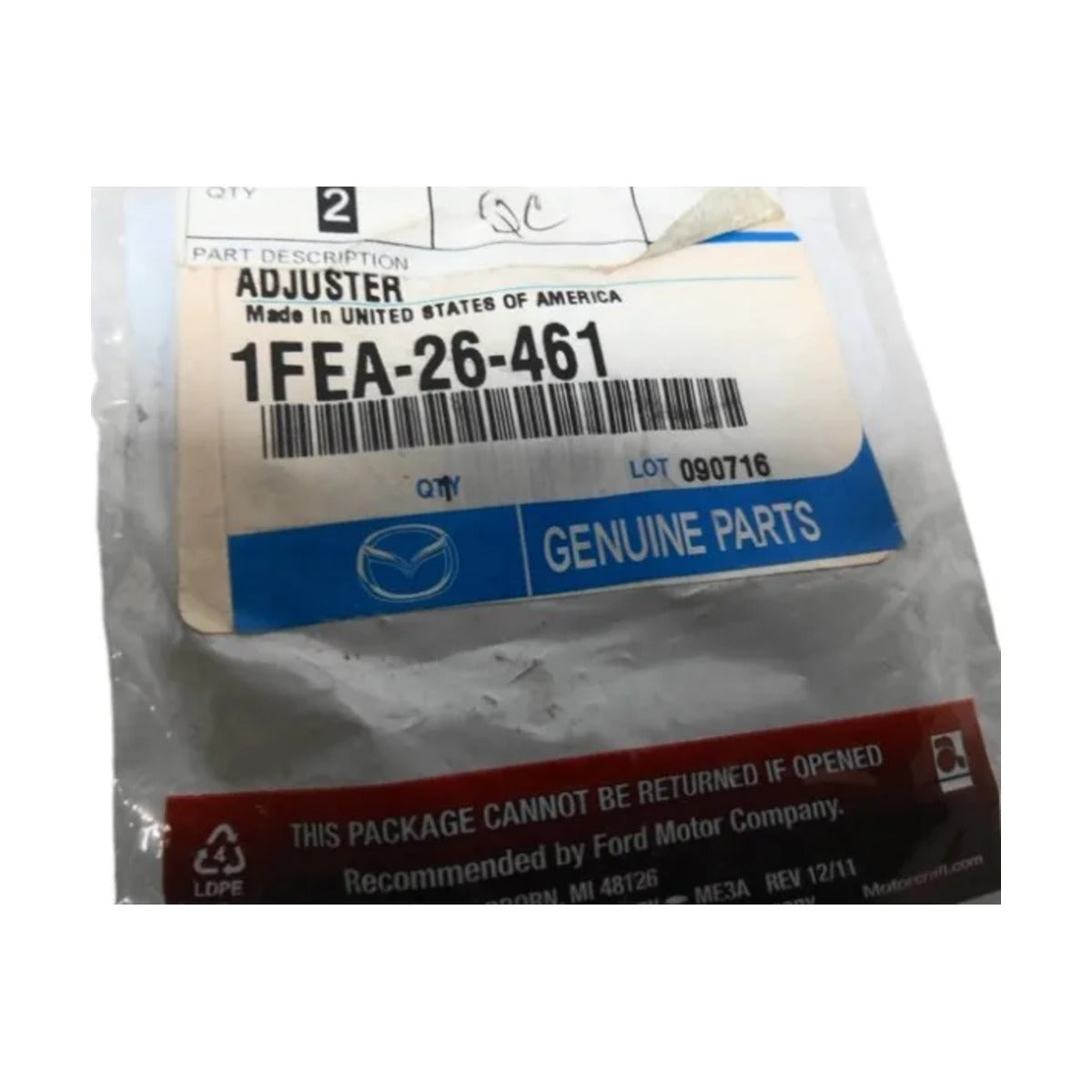 Fits Mazda Adjuster, OEM Part # 1FEA26461