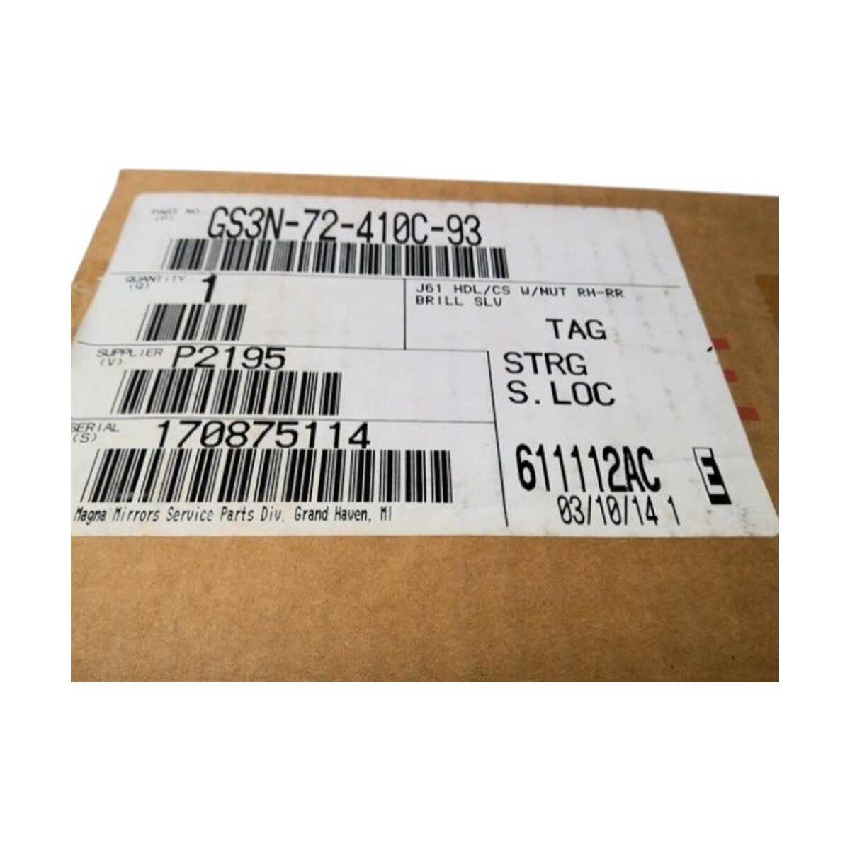 Fits Mazda 09-10 6 Rear Door-Handle Outside Exterior Right GS3N72410C93