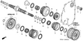 Honda New 2006-2007 Fits Honda Accord Gear, Secondary Shaft Third, Part # 23455-RCL-A00