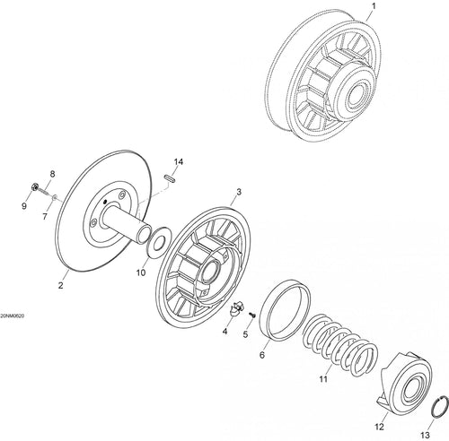 Fits 2006-2007 Ski-Doo Expedition 600 H.O. SDI / Expedition TUV 600 H.O. SDI Models Stud, OEM Part # 619100003