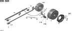 Fits 2005-2007 Ski-Doo Mach Z 1000 SDI / Mach Z 1000 SDI Adrenaline & X Models Retaining Plate, OEM Part # 420851870