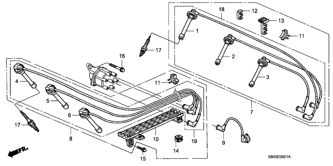 Honda New 1998-1999 Fits Honda Accord Wire, Resistance (No.4), Part # 32704-P8A-A01