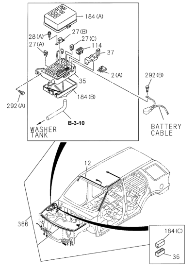 Honda New 1999 Fits Honda Passport Engine Room Wire Harness, Part # 89720-13602