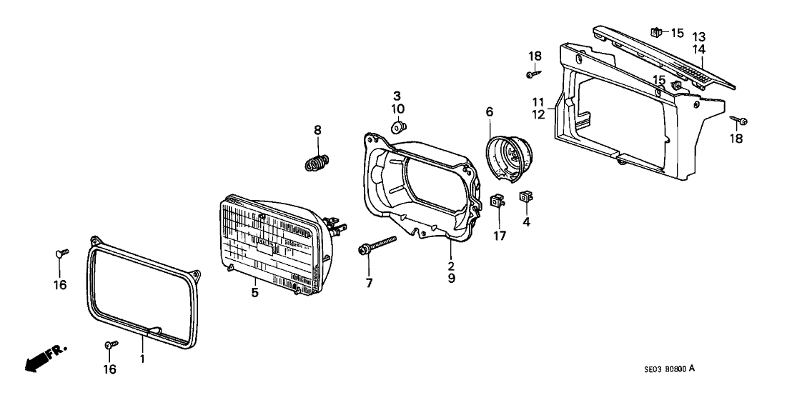 Honda New 1986-1989 Fits Honda Accord Ring, L. Setting, Part # 33153-SE0-A01