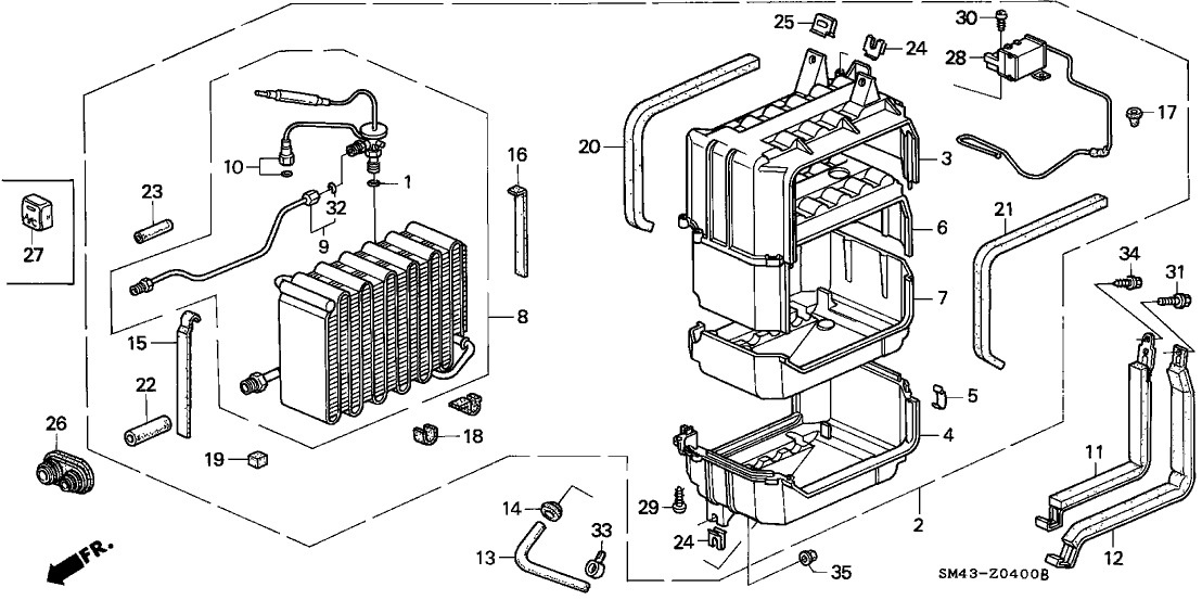 Honda New 1990-1991 Fits Honda Accord Valve Assembly, Expansion (Fuji), Part # 80220-SM1-A11