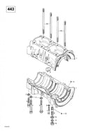 Fits 1996-2007 Ski-Doo Formula Deluxe 380 F / Formula Deluxe 380/500 Models Crankcase Ass'y Includes 1 To 7, OEM Part # 420888483