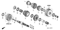 Honda New 2005-2008 Fits Honda Accord Hybrid Secondary Shaft Second Gear, Part # 23430-RJB-010