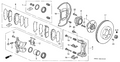 Honda New 1998 Fits Honda Odyssey Front Pad Set, Part # 45022-SX0-J02