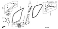 New 2009-2011 Fits Honda Civic Garnish Assy., L. FR. Pillar *YR400L* (SIENNA BEIGE), Part # 84151-SNA-A11ZF