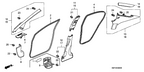 New 2009-2011 Fits Honda Civic Garnish Assy., L. FR. Pillar *YR400L* (SIENNA BEIGE), Part # 84151-SNA-A11ZF