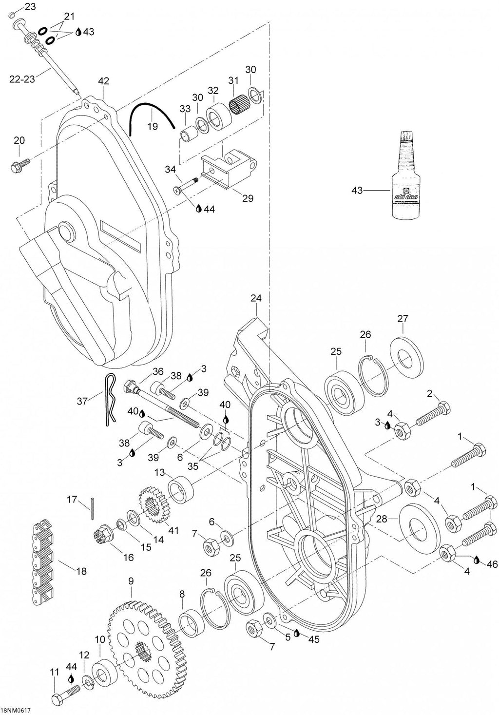 Fits 2005-2007 Ski-Doo Skandic LT 440F Spacer, OEM Part # 605452059