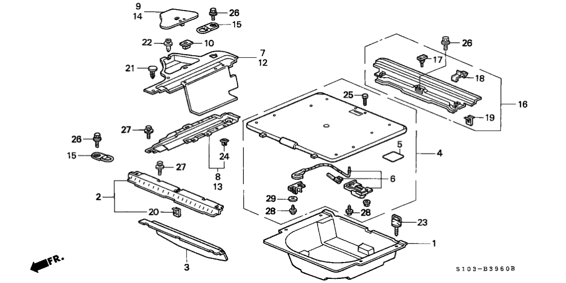 Honda New 1997-2001 Fits Honda CR-V Lock Assy., Part # 84525-S10-000