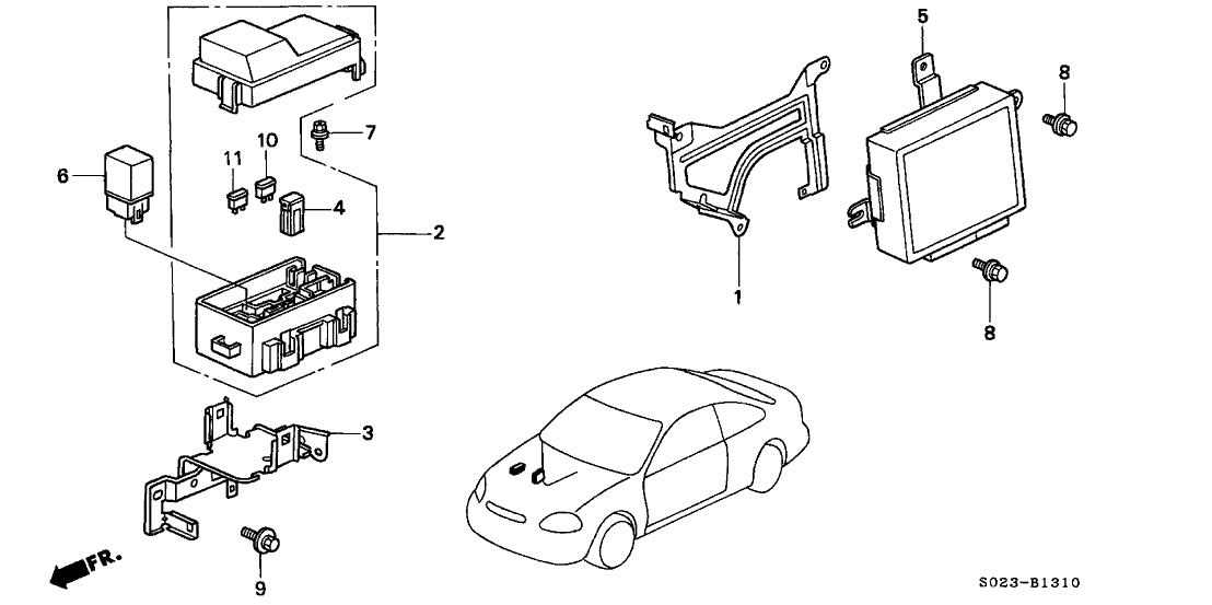 Honda New 1996-2001 Fits Honda Civic Stay S, Engine Wire Harness, Part # 32754-P2E-A10