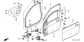 Honda New 2004-2007 Fits Honda Accord Skin Set, R. FR. Door, Part # 67111-SDC-305ZZ