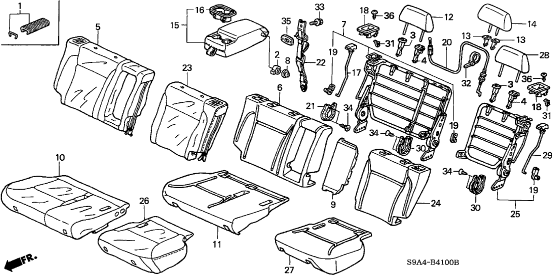 Honda New 2005-2006 Fits Honda CR-V Headrest Assy., RR. *YR314L* (MEDIUM IVORY), Part # 82140-SCA-A23ZC