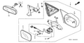 Honda New 1998 Fits Honda Accord Housing, Passenger Side (Dark Emerald Pearl), Part # 76201-S82-A21ZB