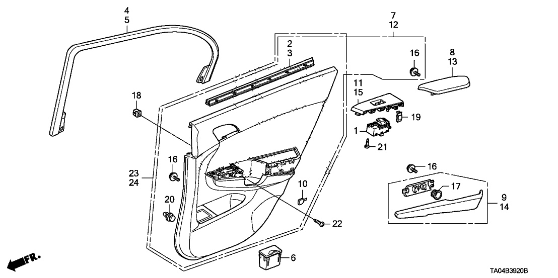 Honda New 2008-2010 Fits Honda Accord Lining, L. RR. Door (Lower) *YR327L* (LEA) (PEARL IVORY), Part # 83752-TA5-A63ZC