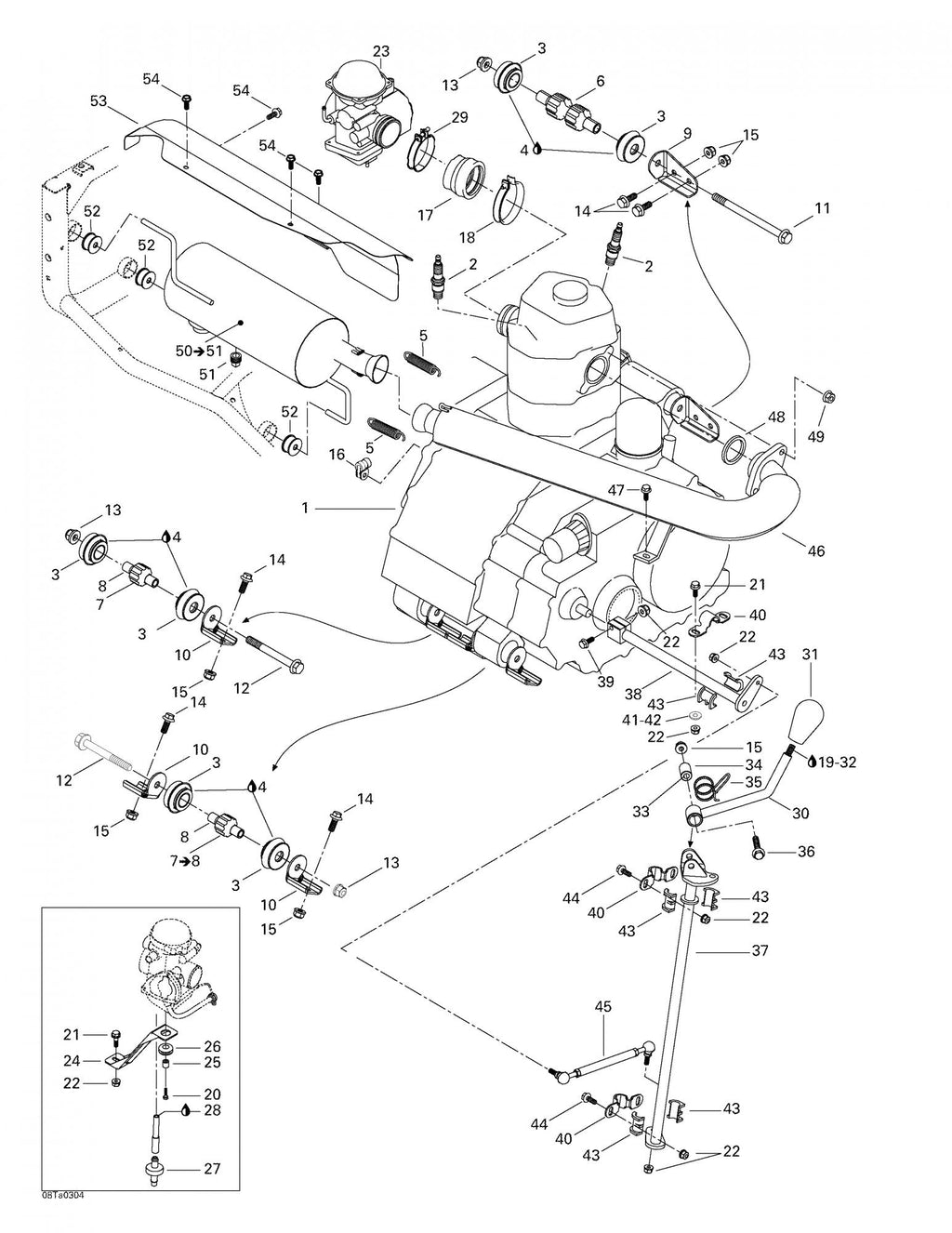 Fits 1999-2005 Can-Am Traxter 5 Speed / Traxter Auto Std & XT Models Hex Flanged Screw M10 X 95, OEM Part # 207609544