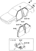 Honda New 1994-1997 Fits Honda Passport Left Drip Seal, Part # 89710-26730