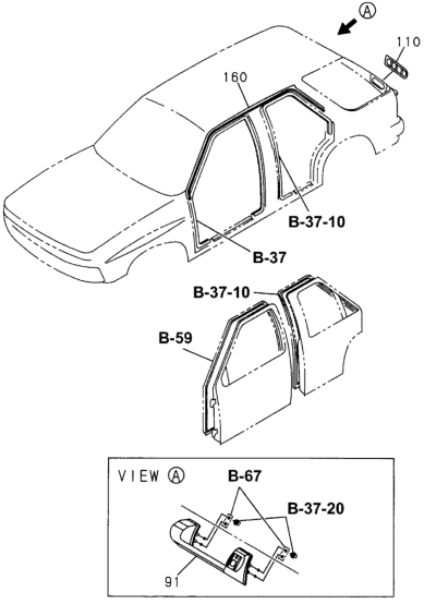 Honda New 1994-1997 Fits Honda Passport Left Drip Seal, Part # 89710-26730