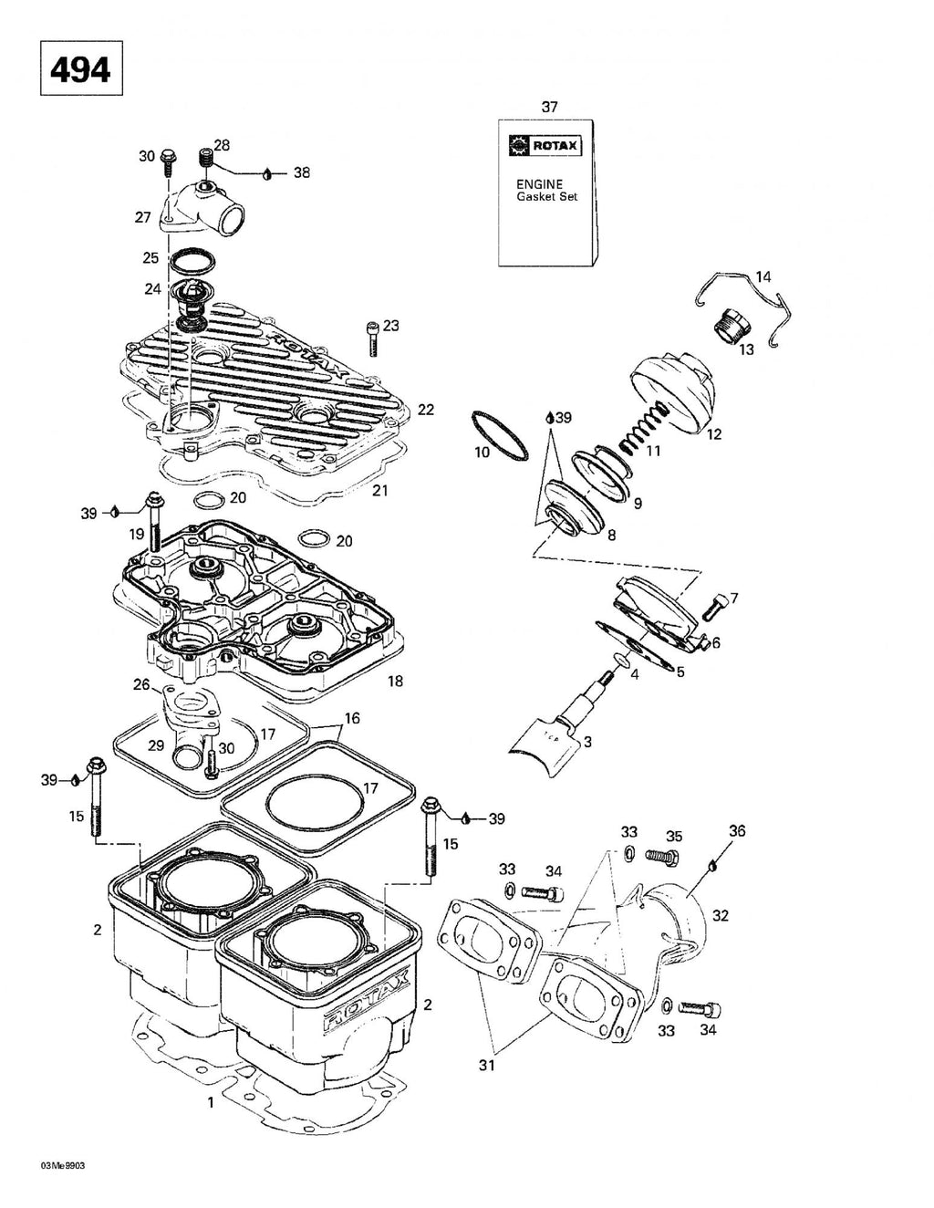 Fits 1997-2006 Ski-Doo Formula 500 LC / Formula Deluxe 500 LC Models Bent Outlet Socket, OEM Part # 420922061