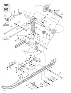 Fits 1996-2000 Ski-Doo Formula 500 / Formula 500 Deluxe Models Rubber Stopper, OEM Part # 570049600
