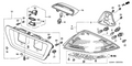 Honda New 2004-2005 Fits Honda Accord Garnish Assembly, Rear License (Deep Green Pearl), Part # 74890-SDN-A00ZK