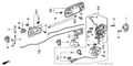 Honda New 1997-2001 Fits Honda CR-V Rod, L. RR. Inside Handle, Part # 72671-S10-003