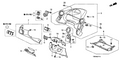 New 2012-2014 Fits Honda Insight Cover Set, Driver (Lower) *NH167L* (GRAPHITE BLACK), Part # 77304-TM8-A01ZB